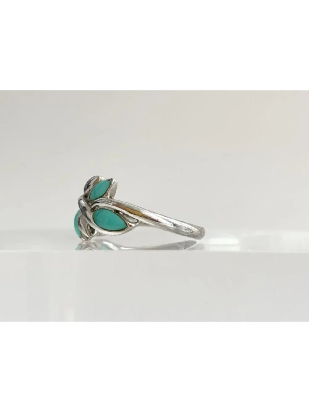Southwest Sleeping Beauty Turquoise Sterling Silver 925 Vintage Ring - sz 9
